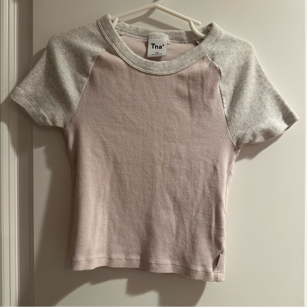 TNA Pink and Gray Short Sleeve Tees